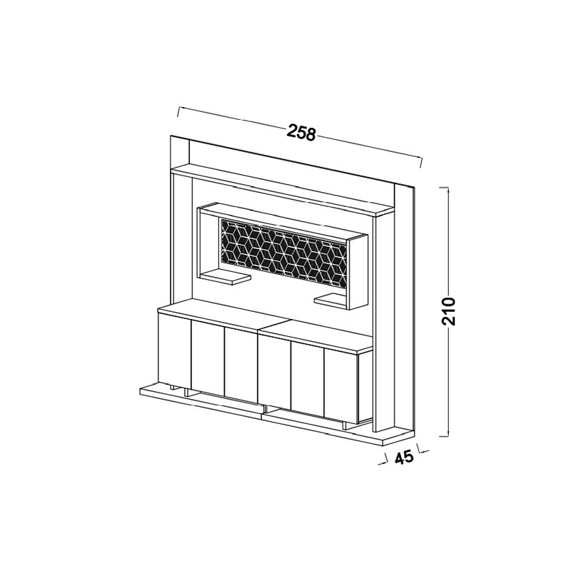 کتابخانه مدیریت سینما چوب مدل ژینورا - Thumbnail 1